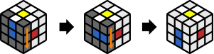 Tahapan Membuat Cross Putih Rubik 3x3 Memposisikan ke Bagian Bawah  