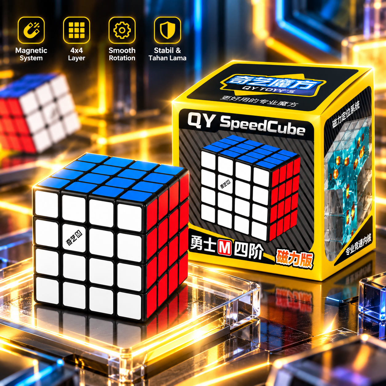Rubik QiYi Warrior 4x4 M Black