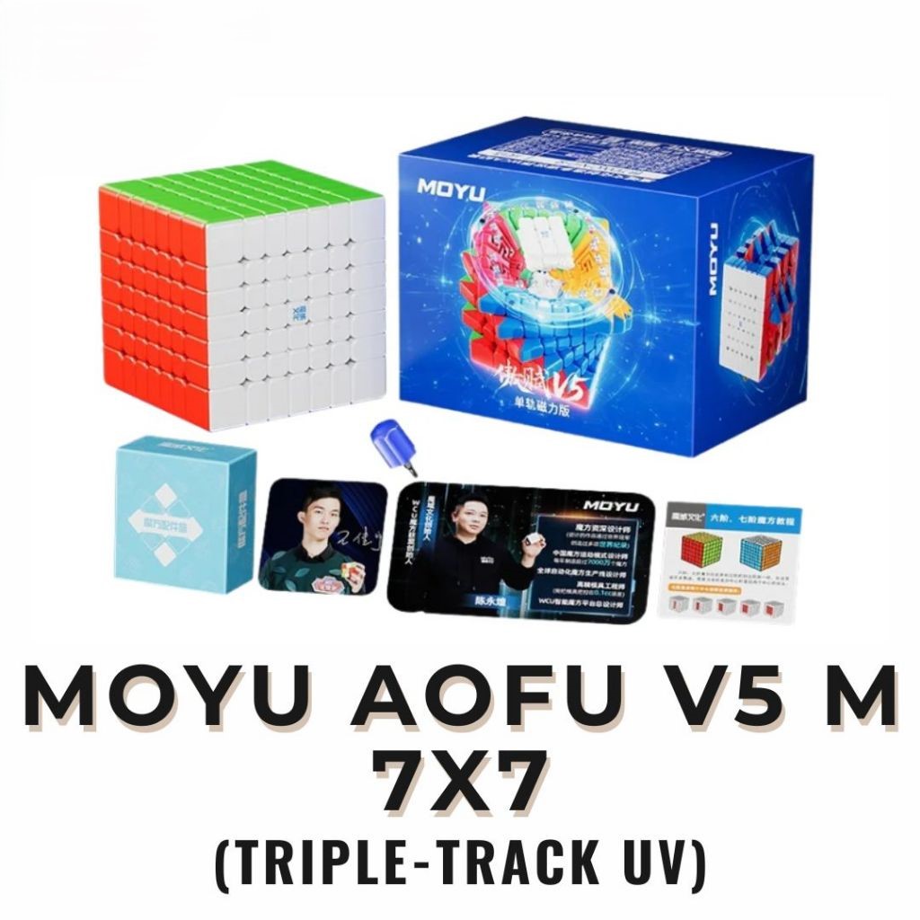 Rubik AoFu V5 7x7 Triple-Track Magnetic UV Stickerless